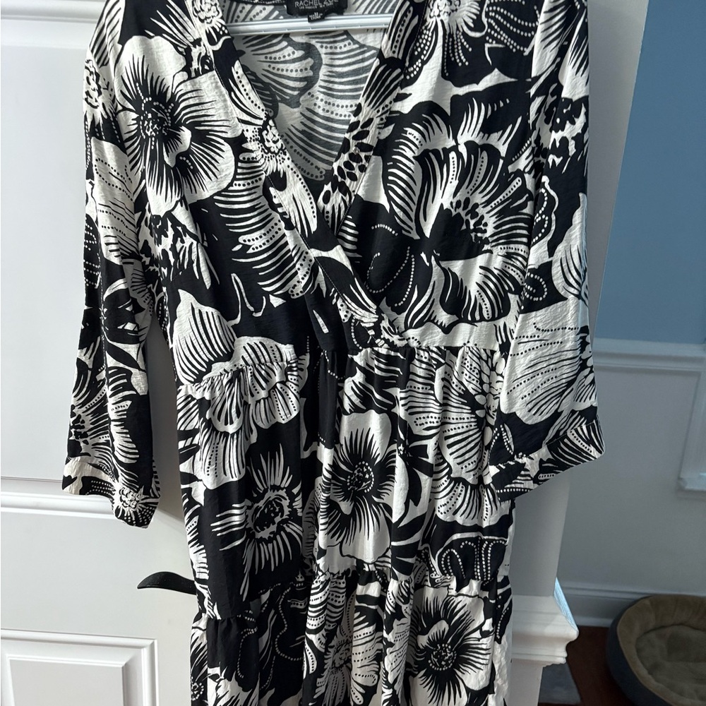 LAST WEEK Rachel Zoe Black and White Floral Dress